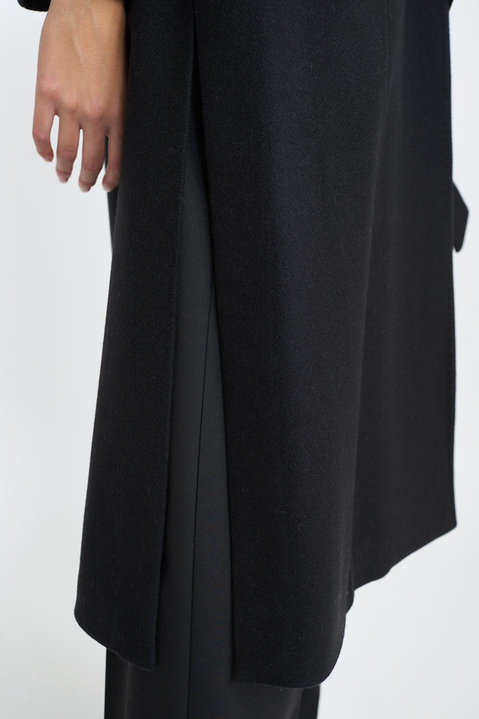 Cappotto doppio petto cinta nero - Autunno - Inverno 2025 | Brend