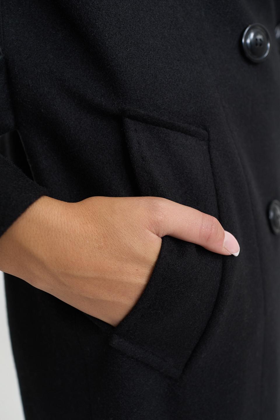 Cappotto doppio petto cinta nero - Autunno - Inverno 2025 | Brend