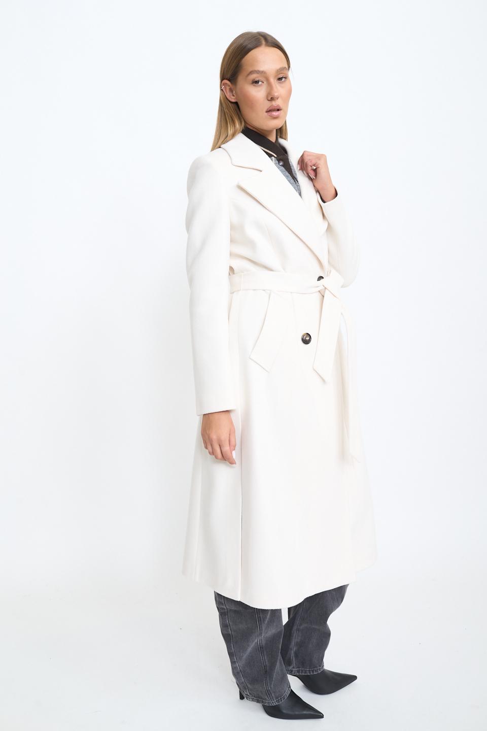 Cappotto doppio petto cinta panna - Autunno - Inverno 2025 | Brend