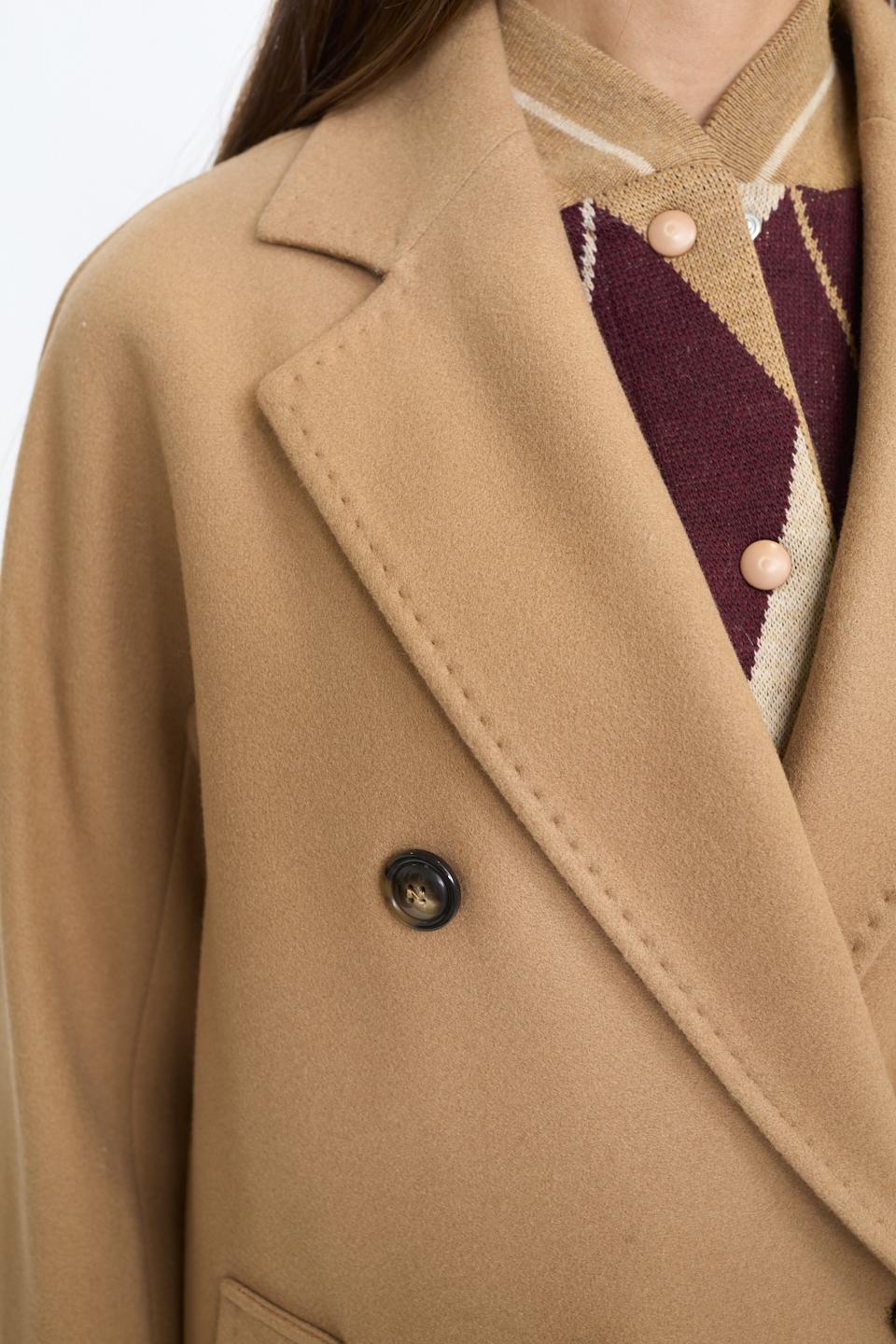 Cappotto 3/4 doppio petto cammello - Autunno - Inverno 2025 | Brend