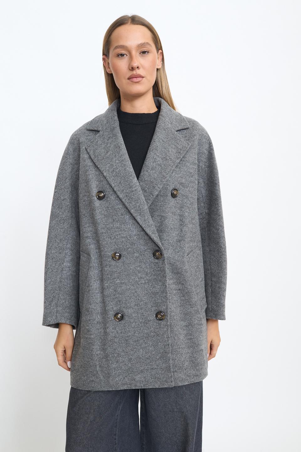 Cappotto 3/4 doppio petto grigio - Autunno - Inverno 2025 | Brend