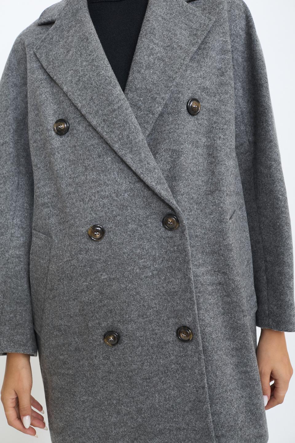 Cappotto 3/4 doppio petto grigio - Autunno - Inverno 2025 | Brend