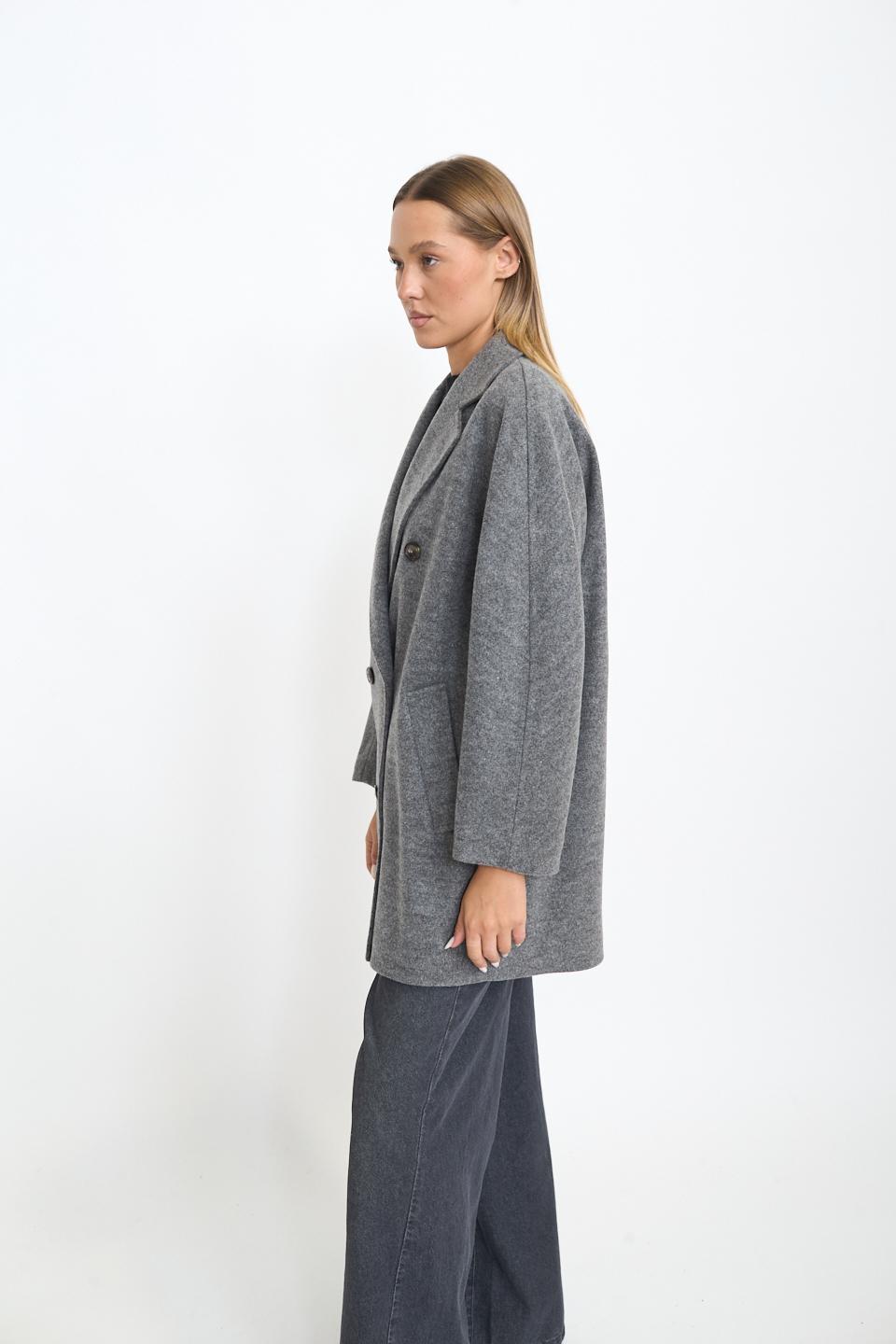 Cappotto 3/4 doppio petto grigio - Autunno - Inverno 2025 | Brend