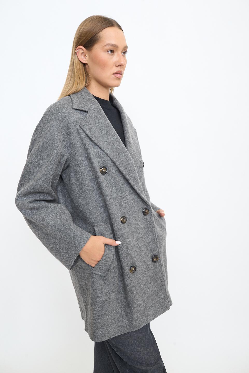 Cappotto 3/4 doppio petto grigio - Autunno - Inverno 2025 | Brend