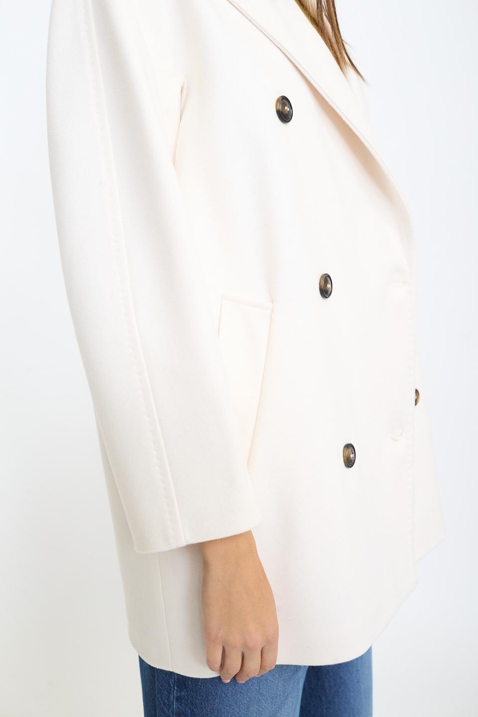 Cappotto 3/4 doppio petto panna - Autunno - Inverno 2025 | Brend