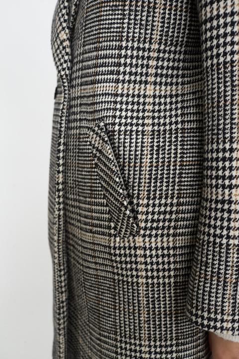 Cappotto 3/4 doppio petto check moro - Autunno - Inverno 2025 | Brend