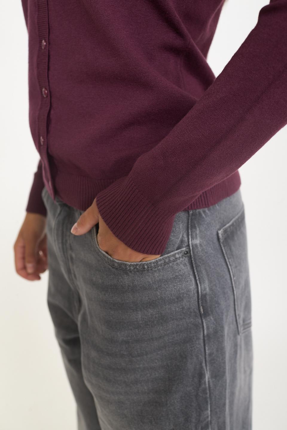 Cardigan scollo V burgundy - Autunno - Inverno 2025 | Brend