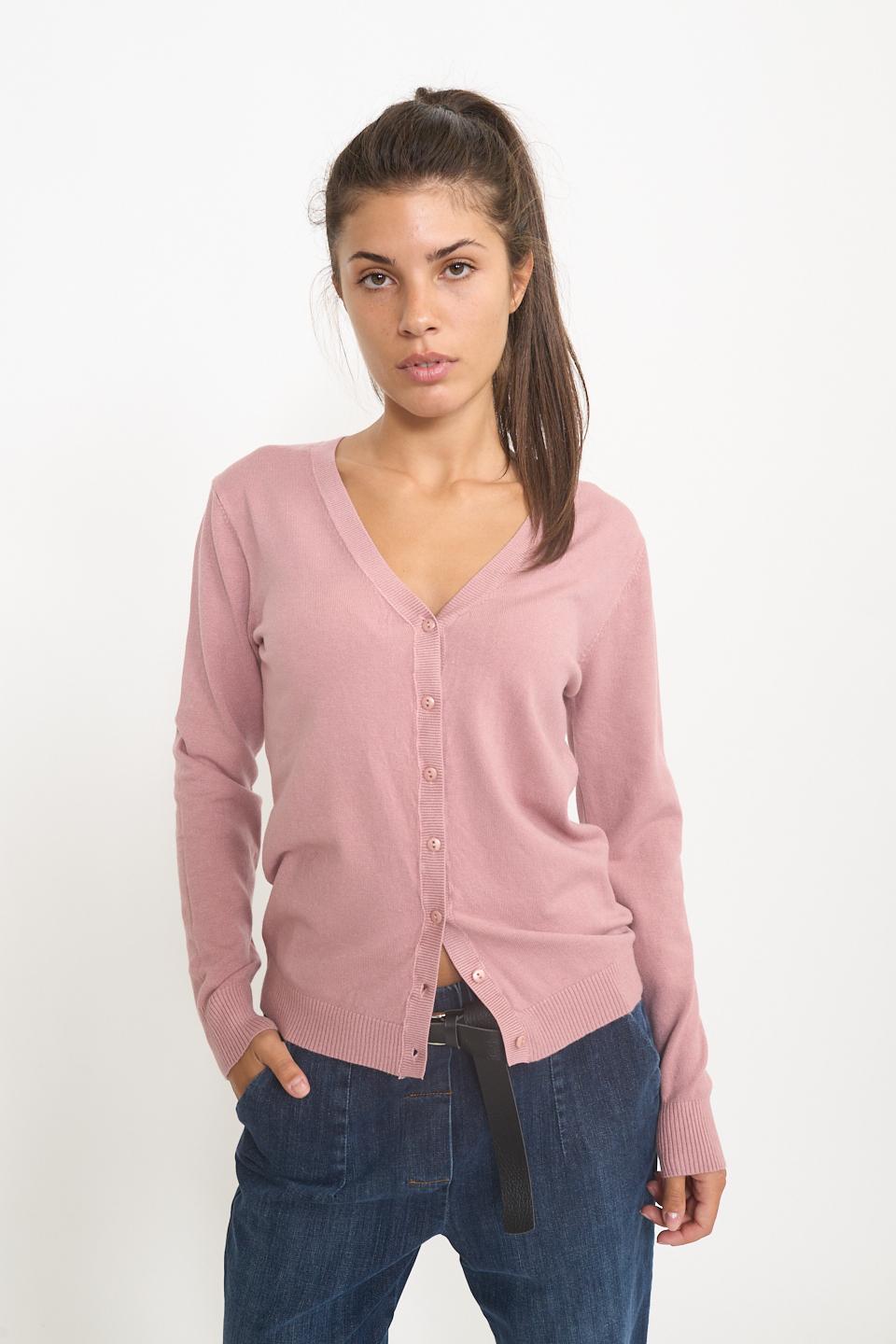 Cardigan scollo V cipria - Autunno - Inverno 2025 | Brend