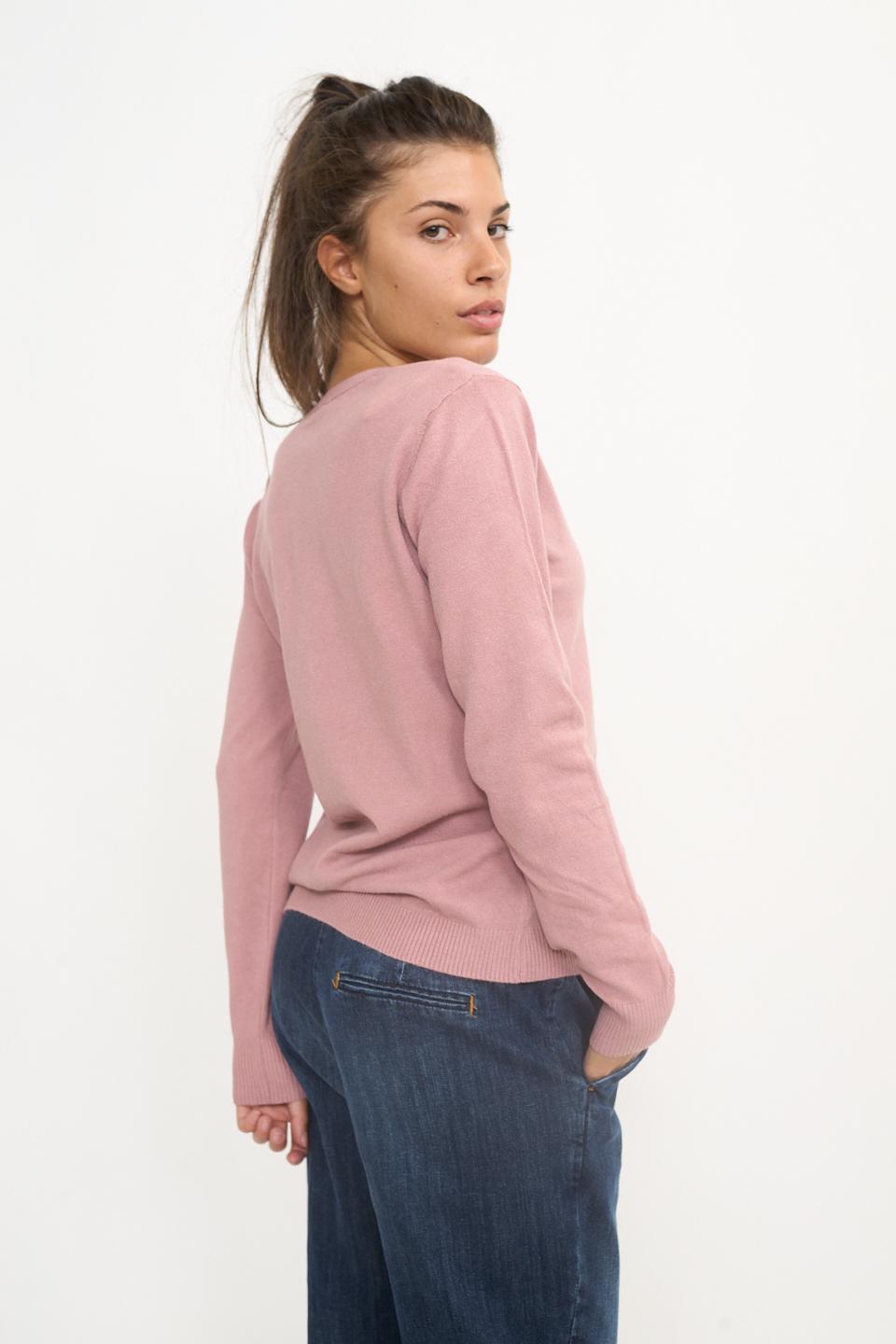 Cardigan scollo V cipria - Autunno - Inverno 2025 | Brend