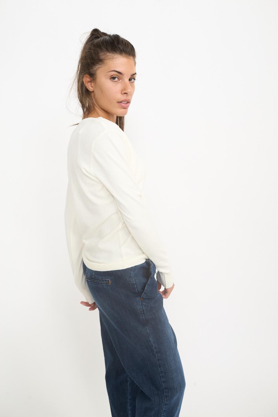 Cardigan scollo V panna - Autunno - Inverno 2025 | Brend