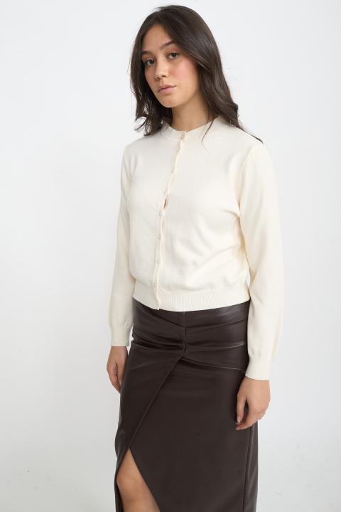 Cardigan bottoni burro - Autunno - Inverno 2025 | Brend