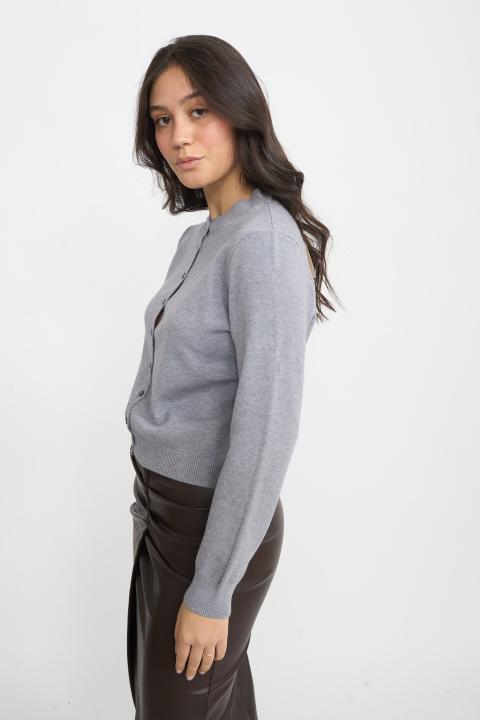 Cardigan bottoni grigio - Autunno - Inverno 2025 | Brend