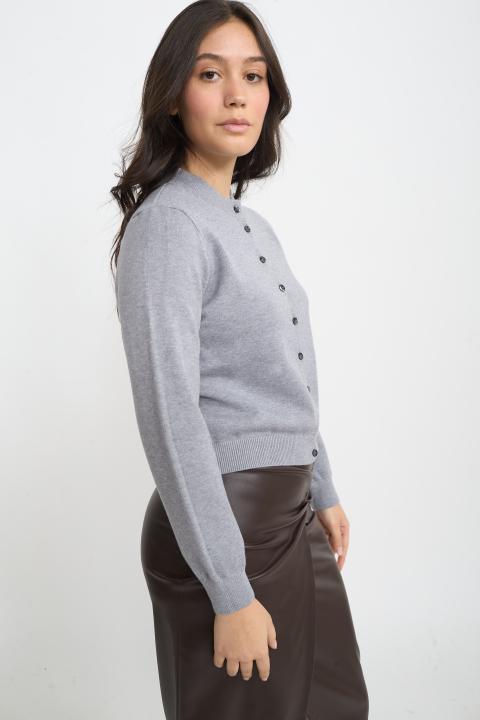 Cardigan bottoni grigio - Autunno - Inverno 2025 | Brend
