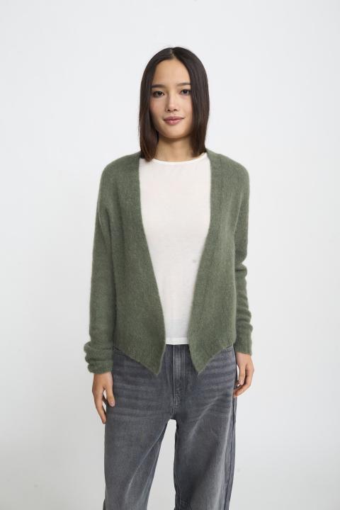 Cardigan aperto alpaca militare - Autunno - Inverno 2026 | Brend