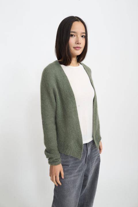 Cardigan aperto alpaca militare - Autunno - Inverno 2026 | Brend