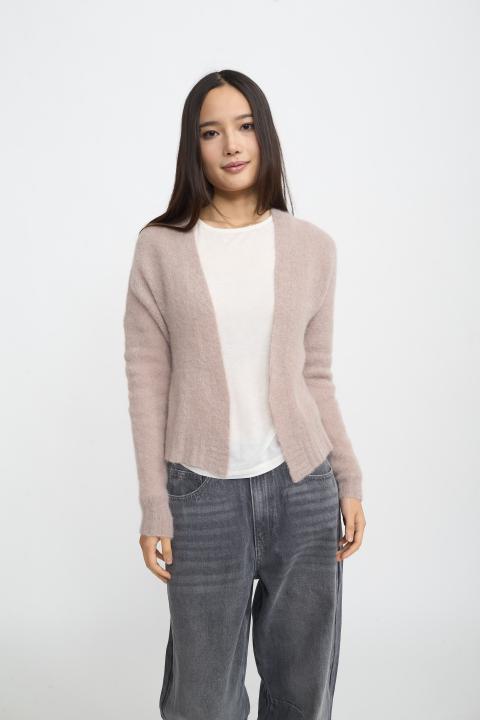 Cardigan aperto alpaca tortora - Autunno - Inverno 2025 | Brend