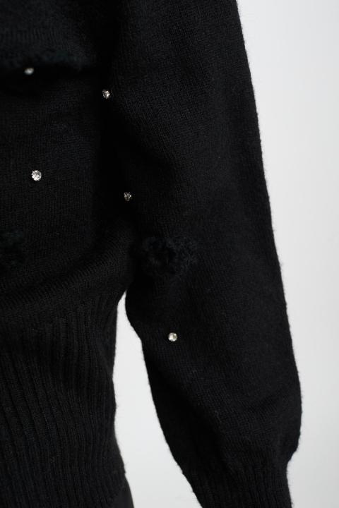 Cardigan scollo v fiori nero - Autunno - Inverno 2025 | Brend