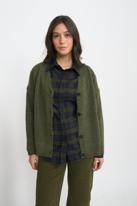 Cardigan scollo V militare - Autunno - Inverno 2025 | Brend