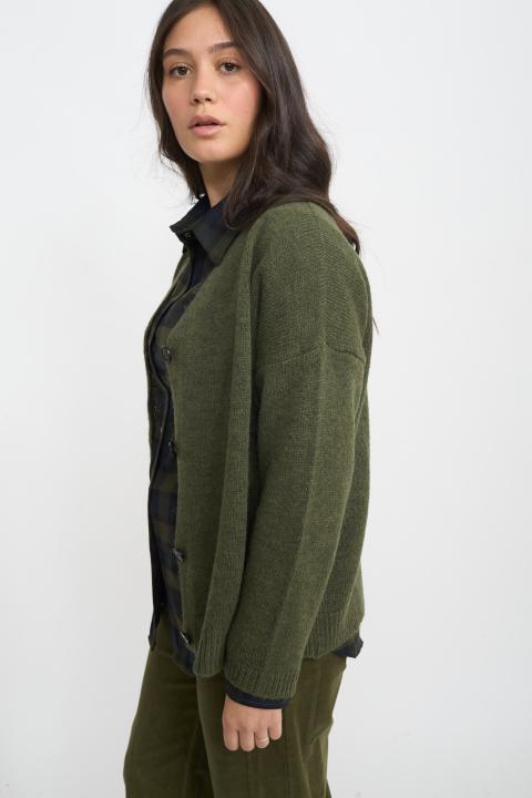 Cardigan scollo V militare - Autunno - Inverno 2025 | Brend