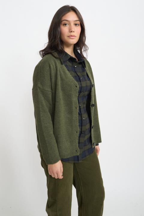 Cardigan scollo V militare - Autunno - Inverno 2025 | Brend