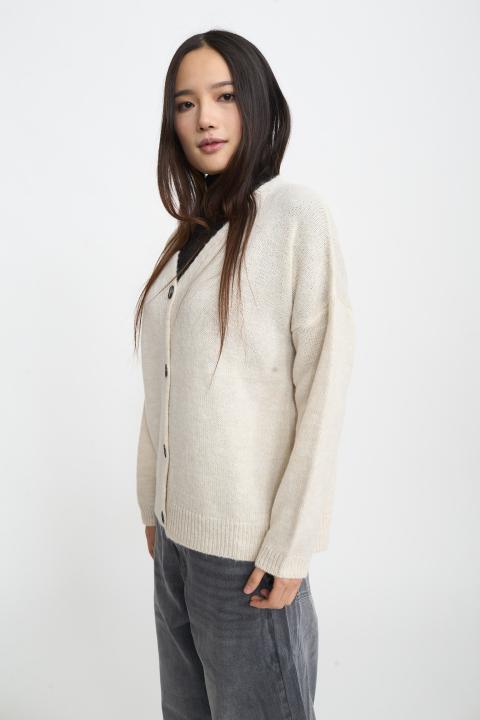Cardigan scollo V panna - Autunno - Inverno 2025 | Brend