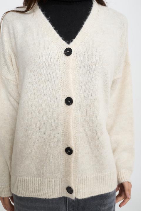 Cardigan scollo V panna - Autunno - Inverno 2025 | Brend