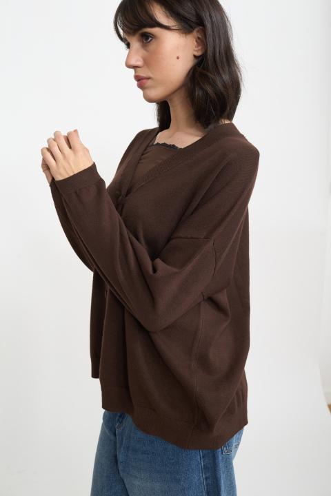 Cardigan over cioccolato - Autunno - Inverno 2025 | Brend