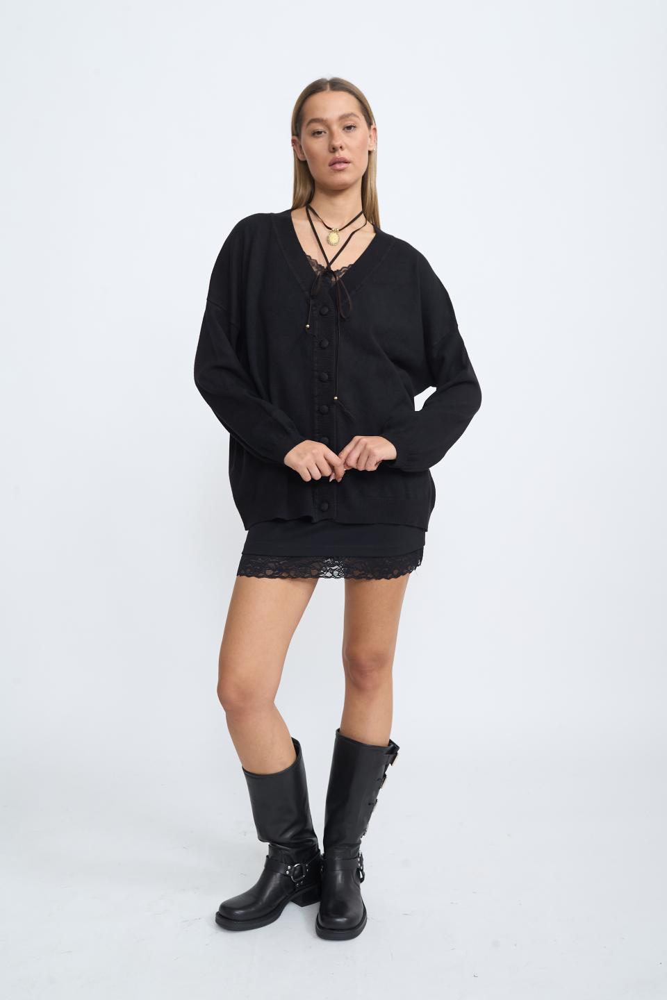 Cardigan over nero - Autunno - Inverno 2025 | Brend