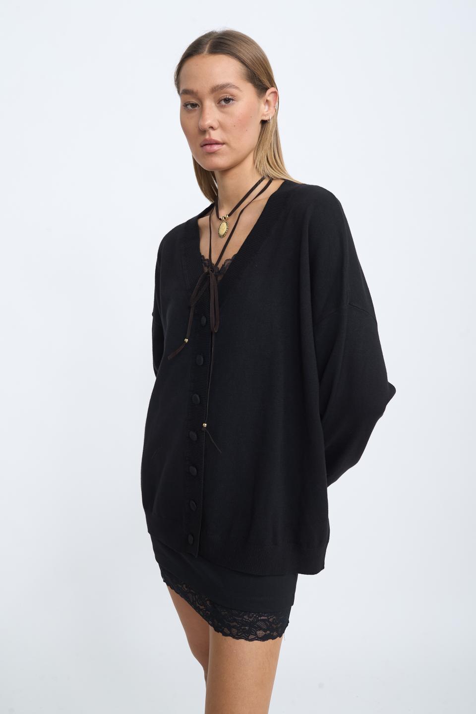 Cardigan over nero - Autunno - Inverno 2025 | Brend