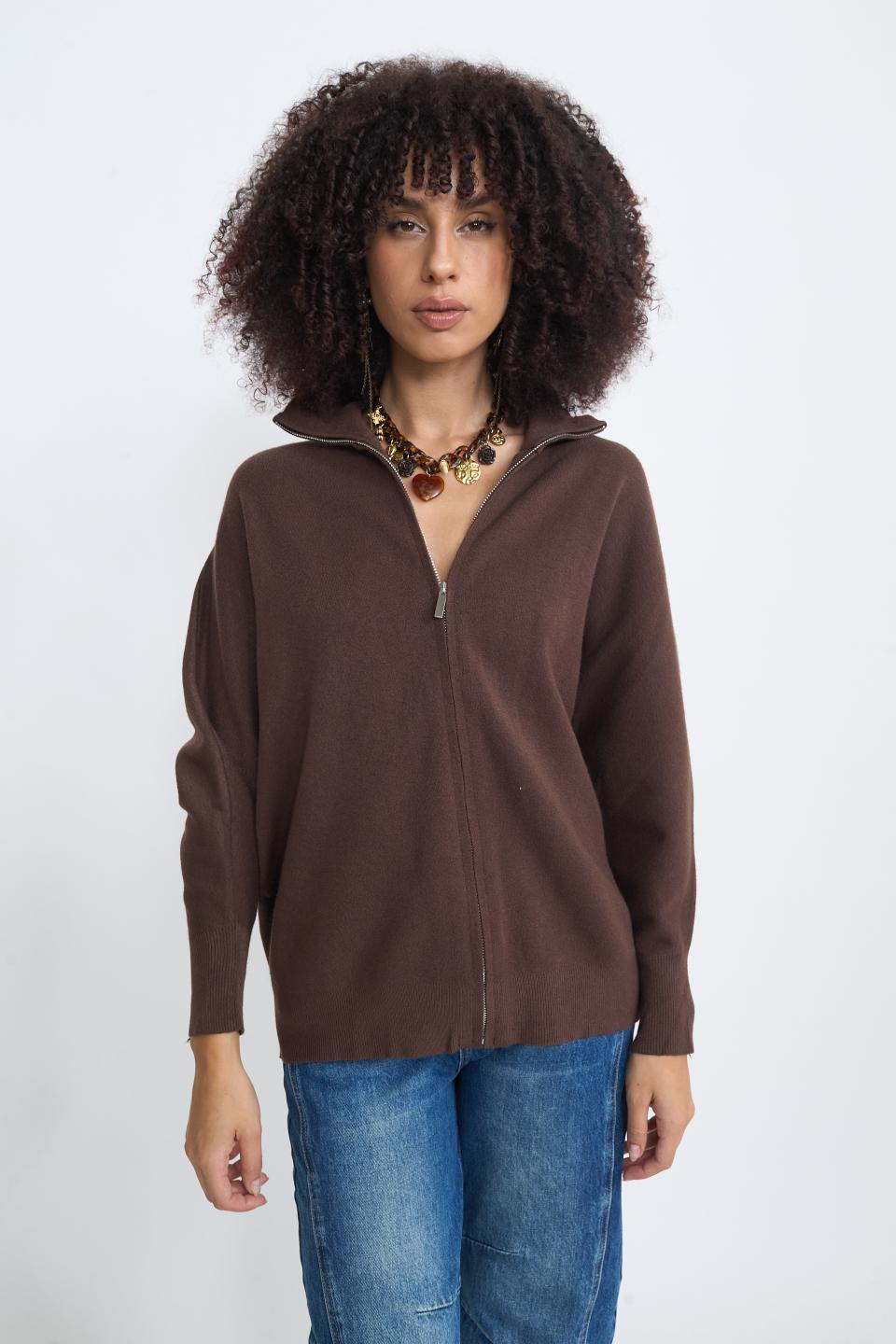 Cardigan over zip moro - Autunno - Inverno 2025 | Brend