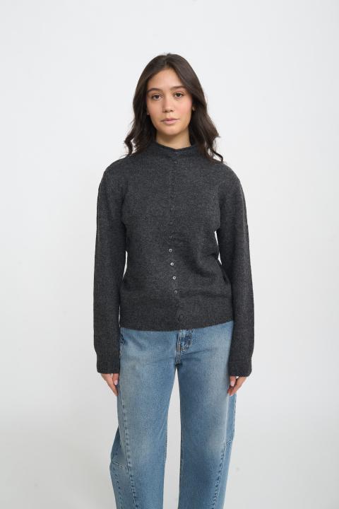 Cardigan collo alto antracite - Autunno - Inverno 2025 | Brend