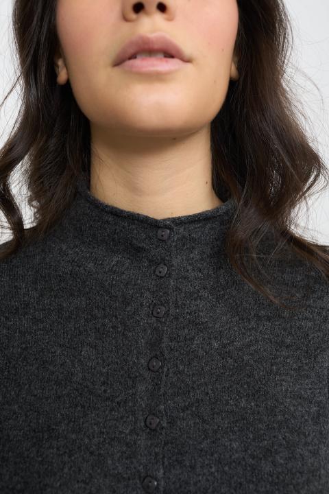 Cardigan collo alto antracite - Autunno - Inverno 2025 | Brend