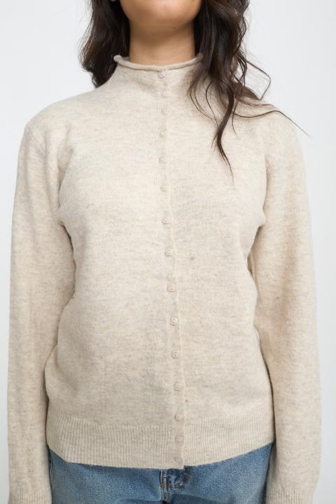 Cardigan collo alto beige - Autunno - Inverno 2025 | Brend