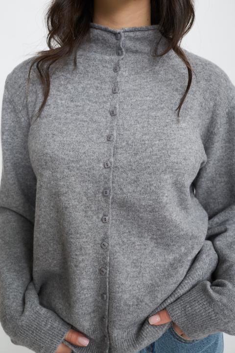 Cardigan collo alto grigio - Autunno - Inverno 2025 | Brend