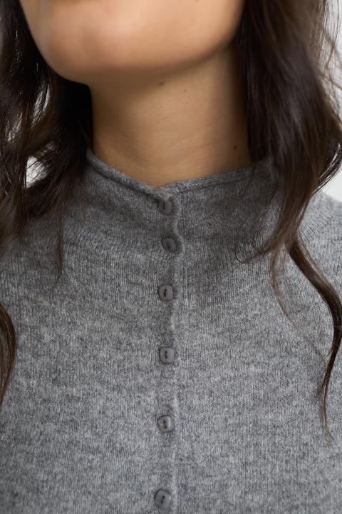 Cardigan collo alto grigio - Autunno - Inverno 2025 | Brend