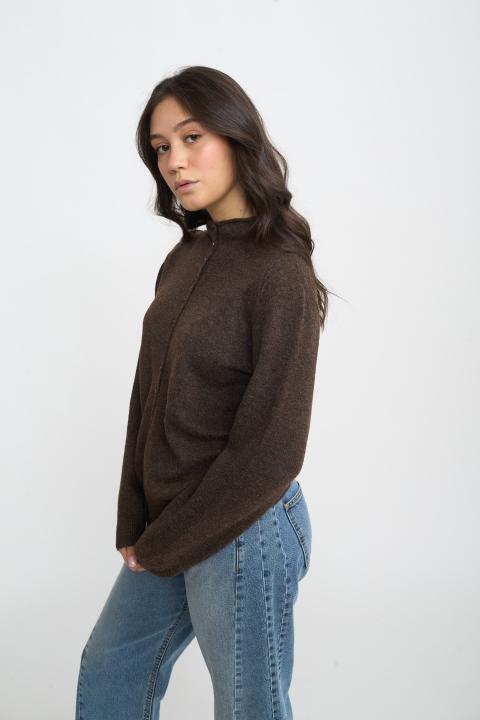 Cardigan collo alto moro - Autunno - Inverno 2025 | Brend