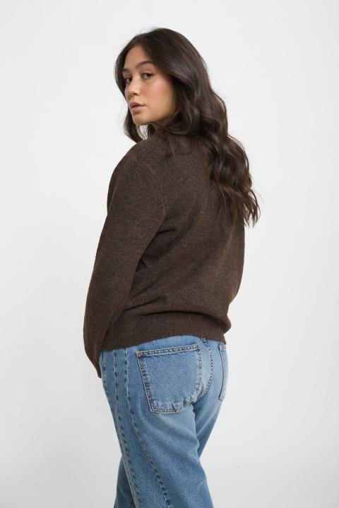 Cardigan collo alto moro - Autunno - Inverno 2025 | Brend