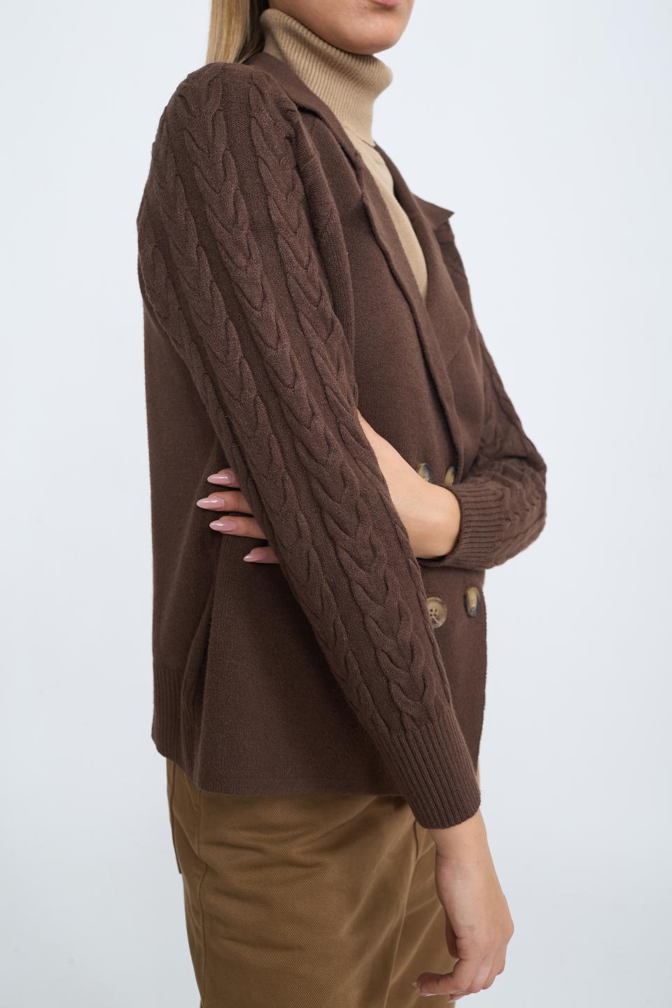 Cardigan manica treccia moro - Autunno - Inverno 2025 | Brend