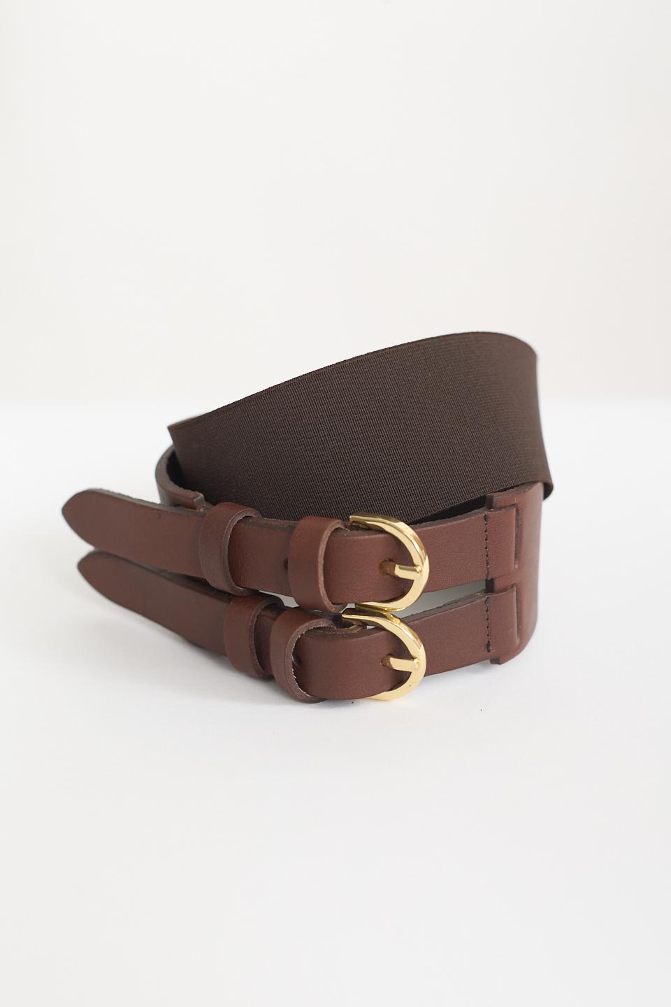 Cintura doppia fibbia moro/oro - Autunno - Inverno 2025 | Brend