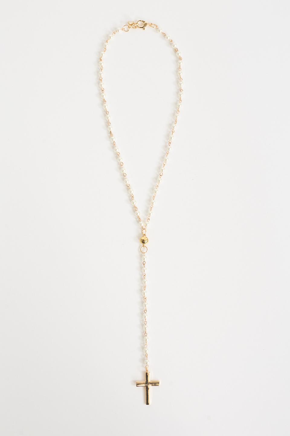 Collana rosario oro/crema - Autunno - Inverno 2025 | Brend