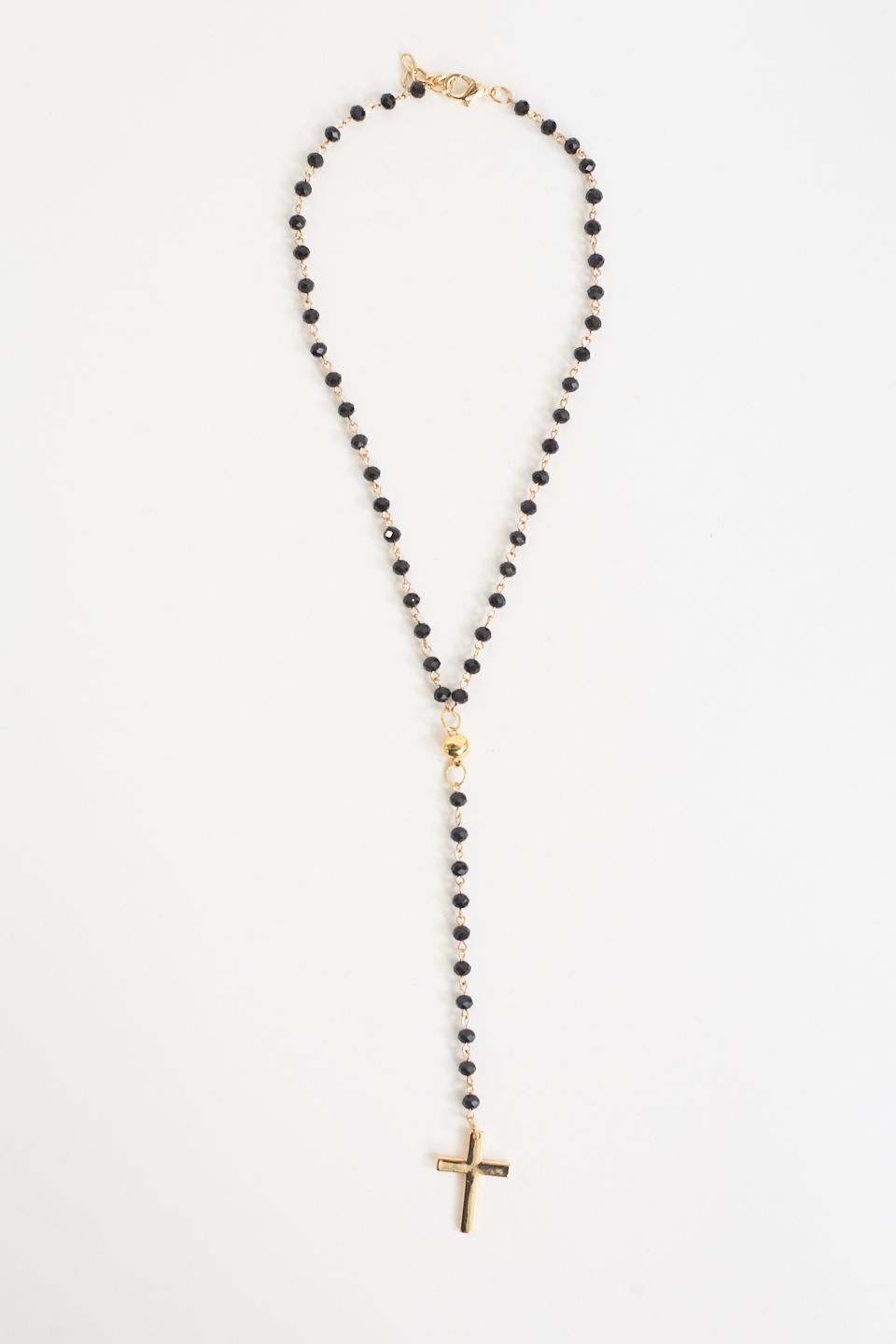 Collana rosario oro/nero - Autunno - Inverno 2025 | Brend