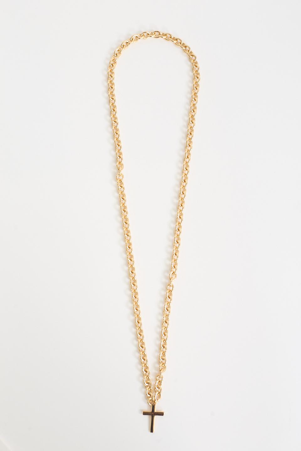 Collana lunga catena e croce oro - Autunno - Inverno 2025 | Brend