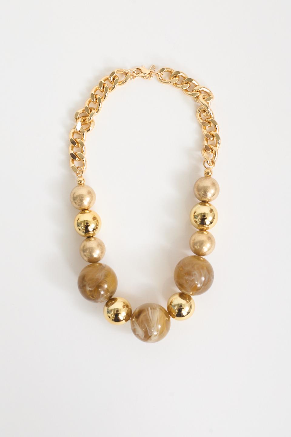 Collana catena multisfere ambra - Autunno - Inverno 2025 | Brend