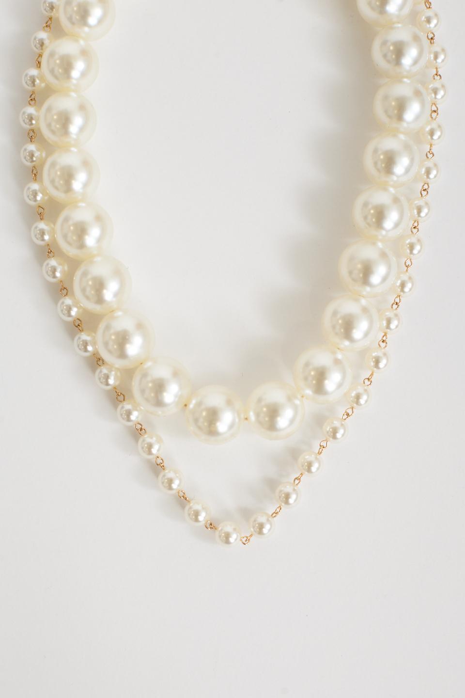Collana doppio giro perle crema - Autunno - Inverno 2025 | Brend