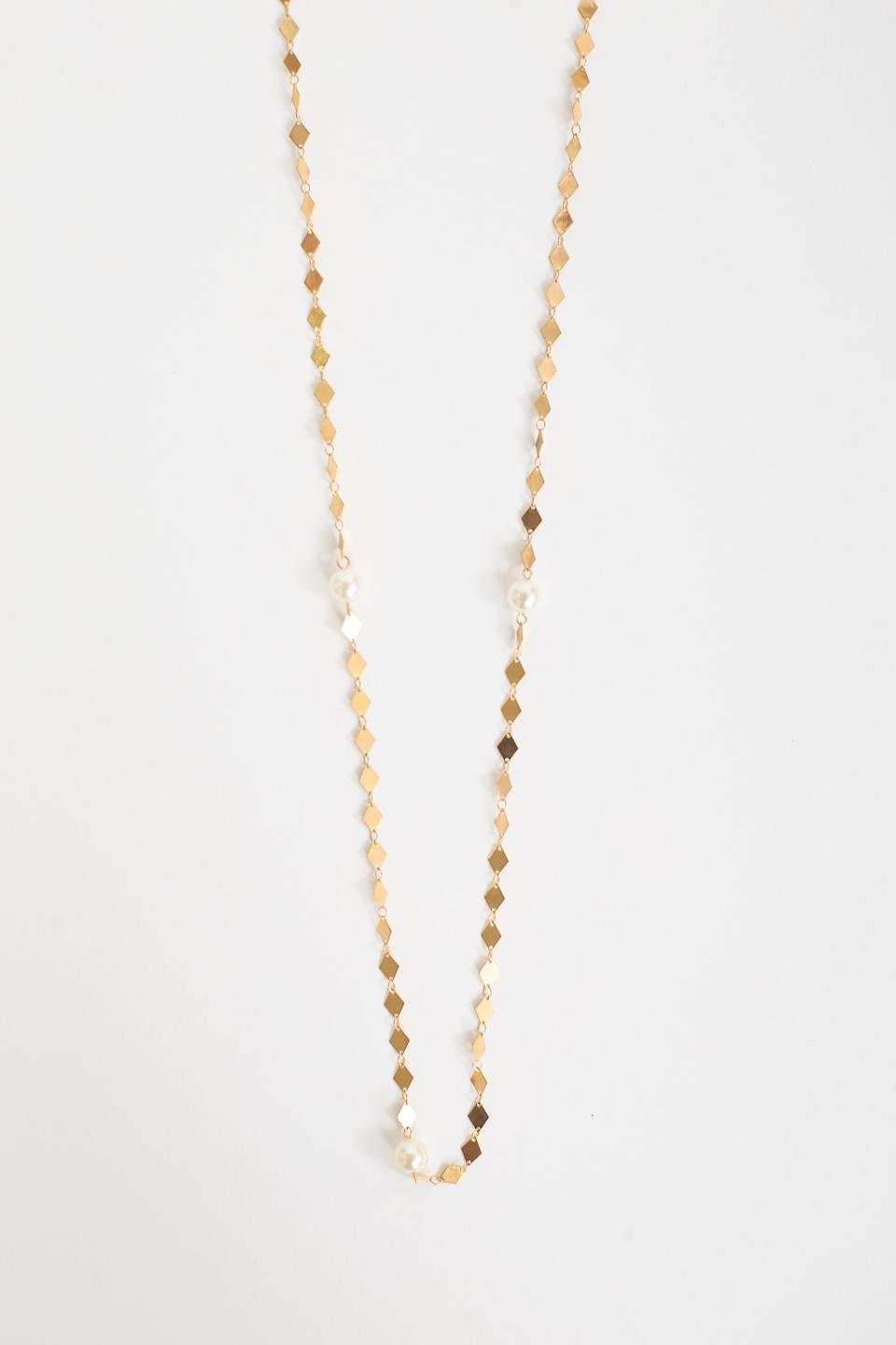 Collana rombi e perle crema - Autunno - Inverno 2025 | Brend