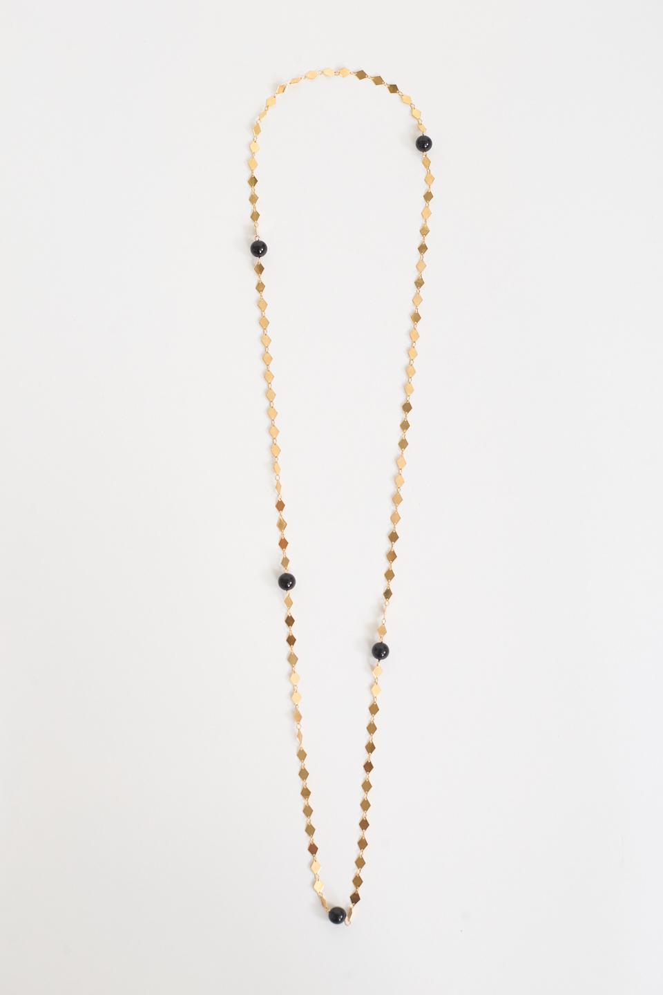 Collana rombi e perle nero - Autunno - Inverno 2025 | Brend