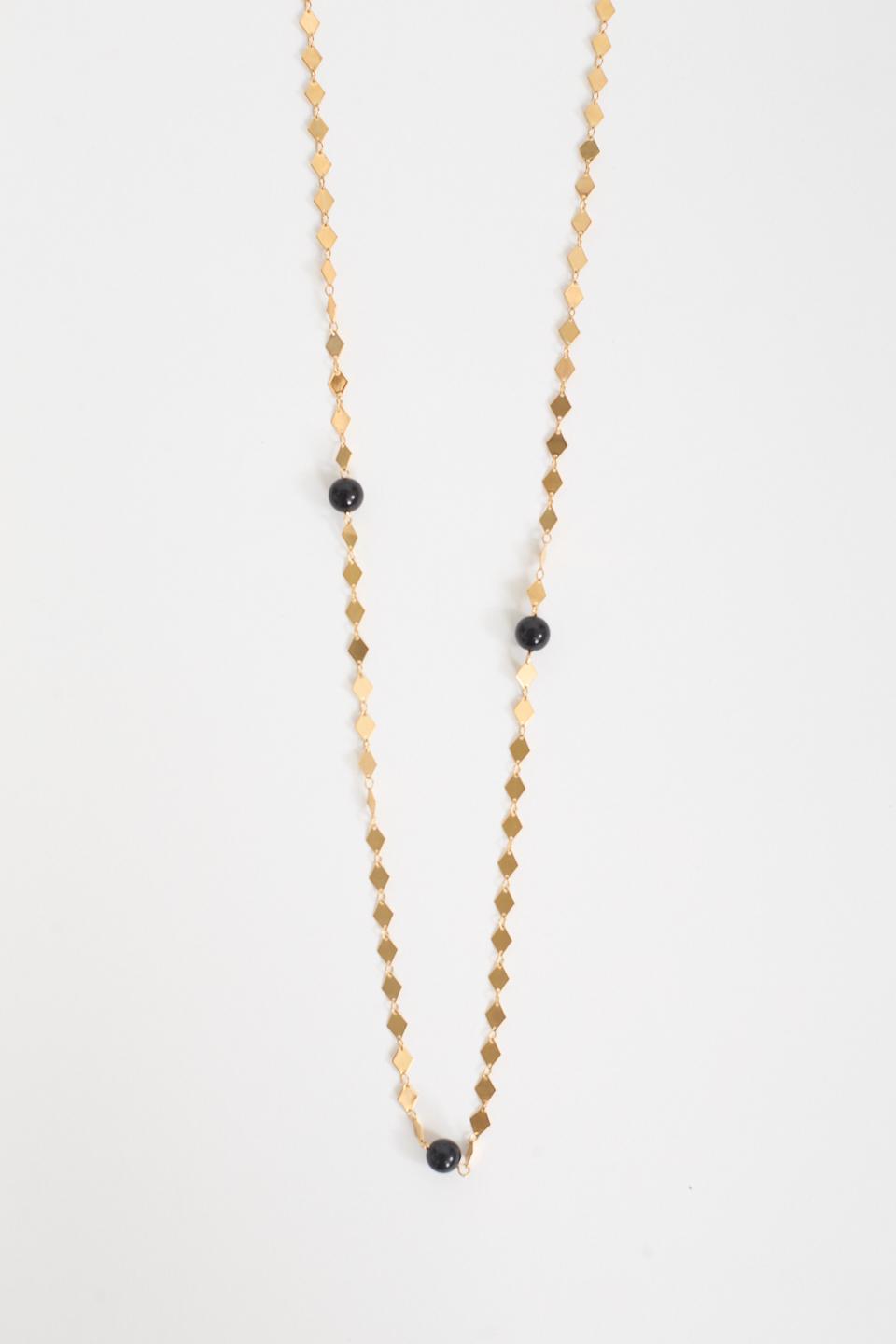 Collana rombi e perle nero - Autunno - Inverno 2025 | Brend