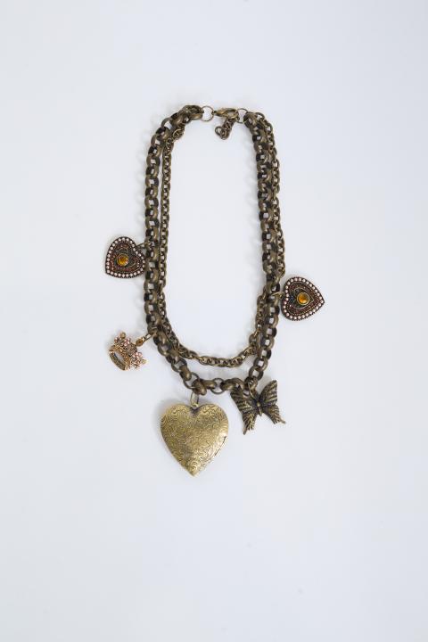 Collana ciondoli cuori brunito - Autunno - Inverno 2025 | Brend