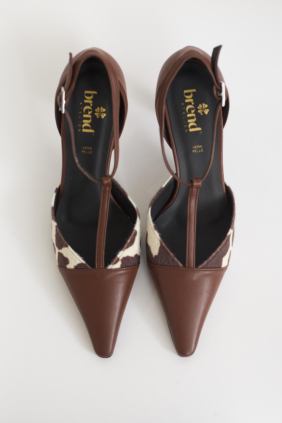 Dècollettè punta cinturino mucca/moro - Autunno - Inverno 2025 | Brend