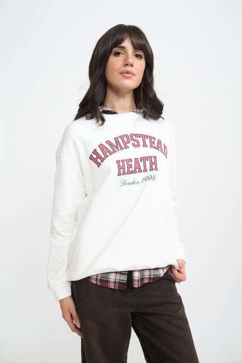 Felpa stampa Hampstead panna - Autunno - Inverno 2025 | Brend